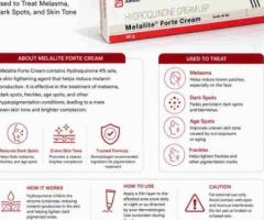 Melalite Forte Cream 4% (Hydroquinone) 30gm | Eldoquin Forte for Melasma, Dark Spots & Skin Tone