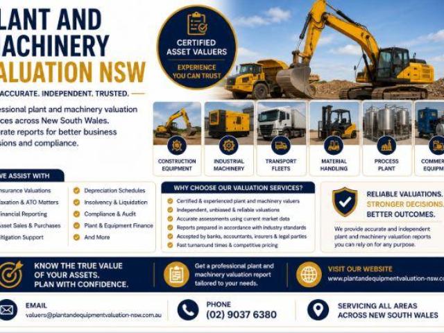 Plant and Machinery Valuation – Accurate & Independent Asset Reports