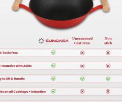 Cook Authentic Rich Curries with Suncasa Cast Iron Kadai