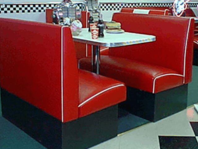 Choose from an assorted range of Diner booth sets exclusively made in the USA