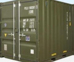 10ft Shipping Container for Sale (ONE TRIP) GREEN (RAL 6007)