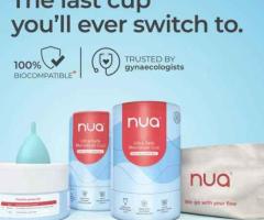 Buy Nua Menstrual Cup | Leak-Free Period Cup with Antibacterial Pouch