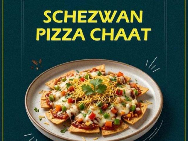 Schezwan Pizza Chaat | Spicy Fusion Street Food