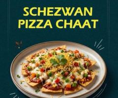 Schezwan Pizza Chaat | Spicy Fusion Street Food