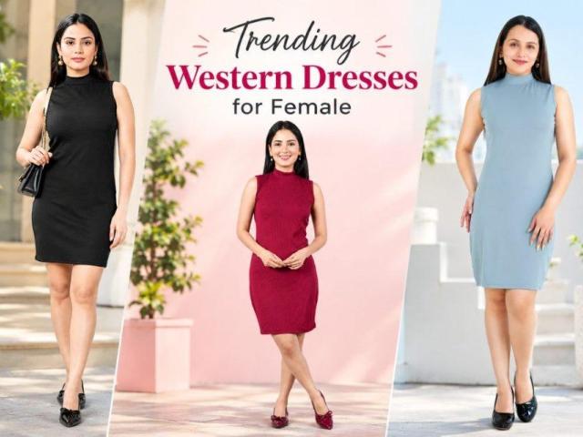 Trending Western Dresses for Female with Premium Soft Rib Fabric