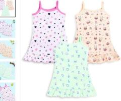 Baby Girls Pack of 3 Sleeveless Frocks | 100% Cotton | Soft, Breathable & Stylish Wear