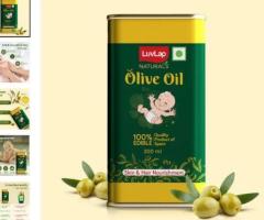 LuvLap Naturals Baby Massage Oil with Spanish Olive Oil – 200ml | Stronger Bones & Muscles