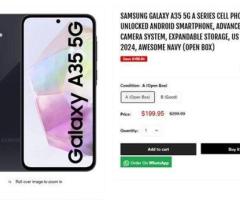 SAMSUNG Galaxy A35 5G (2024) Unlocked 128GB Awesome Navy Open Box & Good Condition Options